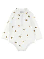 Burberry Orsetto Thomas Baby Dresses — White Set