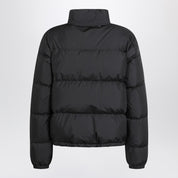 Burberry Black zip-up puffer jacket with Check detail