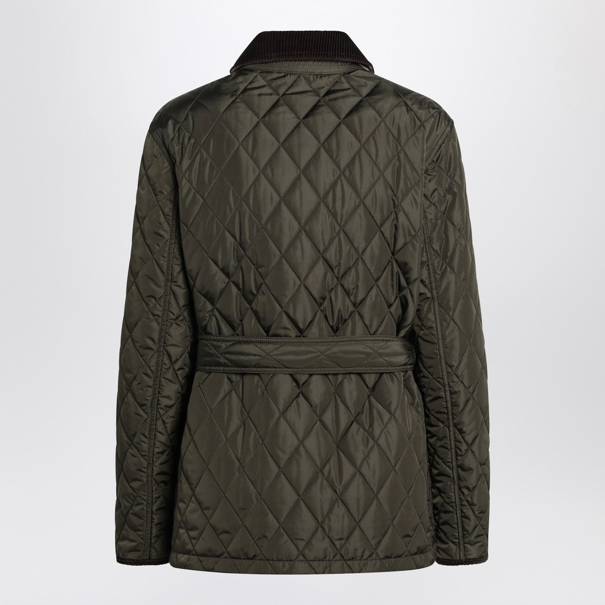 Burberry Dark green quilted nylon jacket