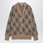 Burberry Wool and mohair blend check cardigan