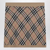 Burberry wool and mohair blend check mini skirt