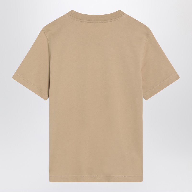 Burberry Light beige T-shirt with Equestrian Knight Design