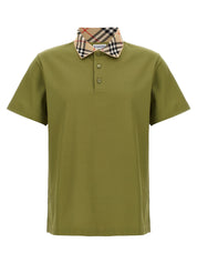 Burberry Polo Shirt — Men’s Green Cotton Piqué (New)