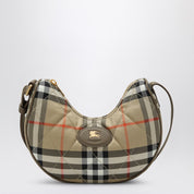 Burberry Medium Horseshoe Crossbody Bag in Check Cotton