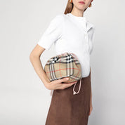 Burberry Reversible pouch in pink nylon with Check pattern