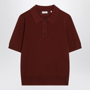 Burberry Bordeaux wool polo shirt — Burgundy women's top