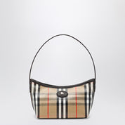 Minibolso de hombro Burberry Highlands en mezcla de algodón y lino