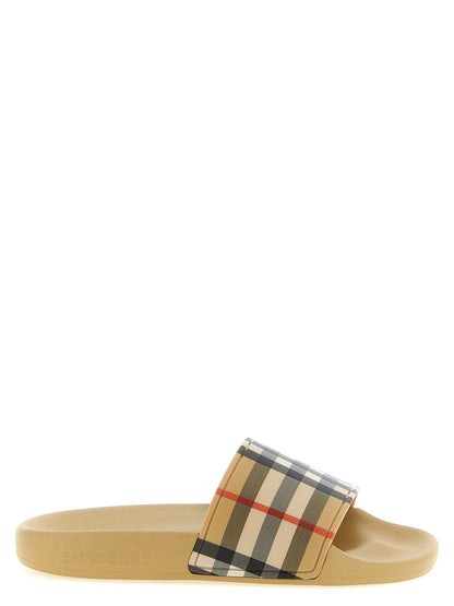 Burberry Furley Slides - Beige Sandals for Kids
