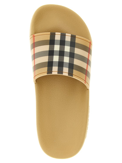 Burberry Furley Slides - Beige Sandals for Kids