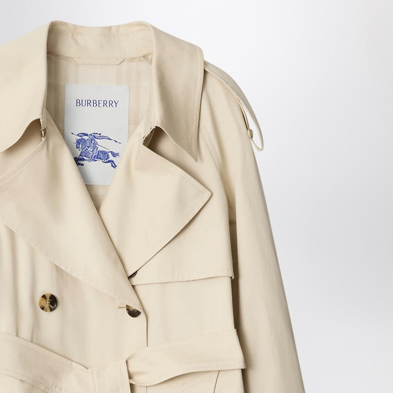 Trench-coat Fitzrovia en coton beige clair Burberry
