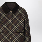 Burberry Cropped quilted nylon jacket with Check pattern