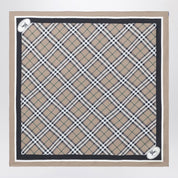 Burberry Silk scarf Check light brown