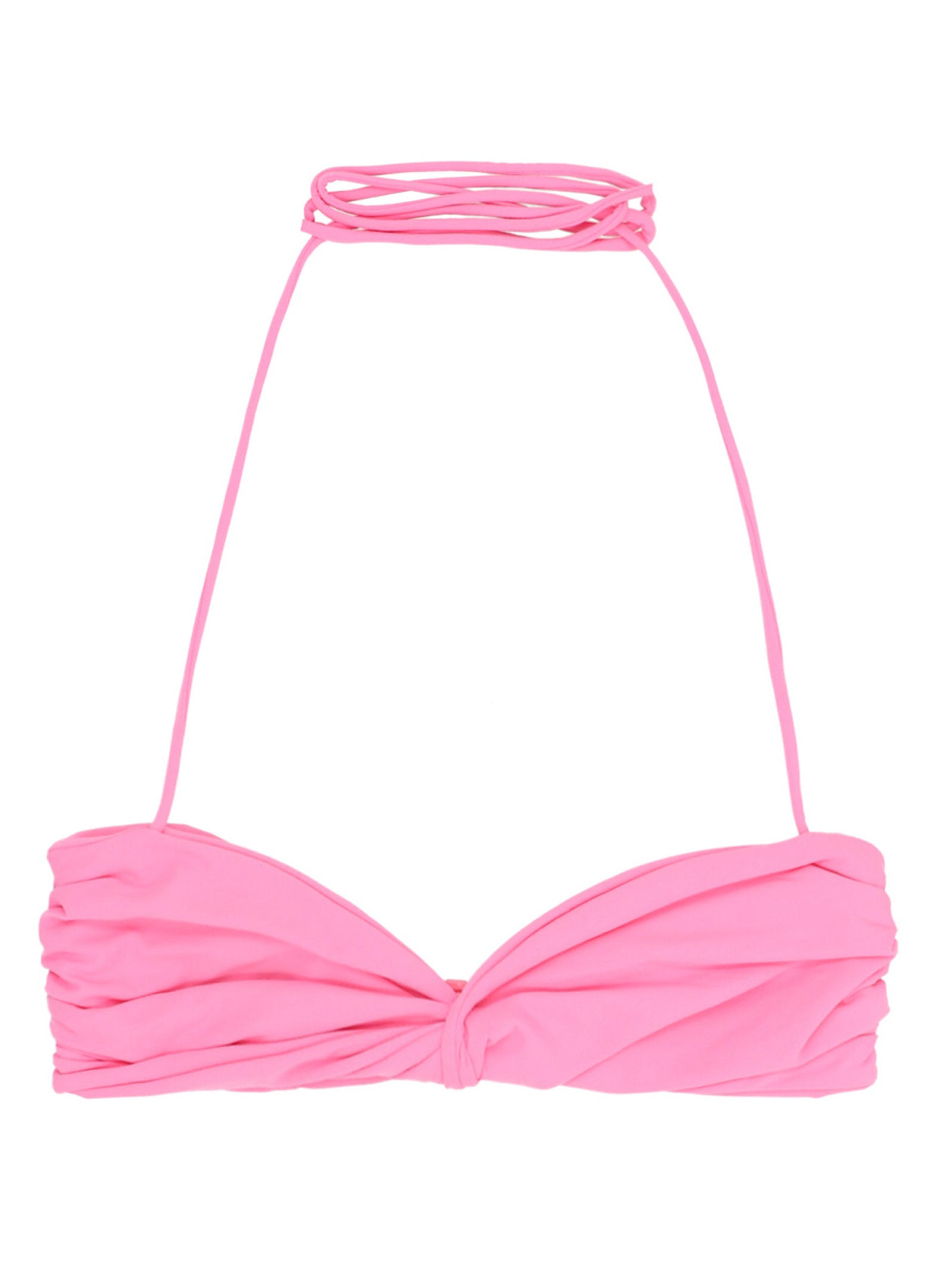 Magda Butrym Knot Bikini Top — Pink Beachwear