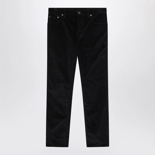 Burberry Dark blue cotton corduroy trousers