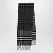 Burberry Reversible check cashmere scarf in grey