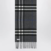 Burberry Reversible check cashmere scarf in grey