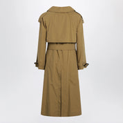 Burberry Double-breasted trench coat in cotton blend brown
