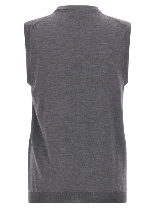 Zanone Flexwool Vest — Men's Gray Wool Vests