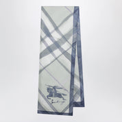 Burberry Large watercolour Check silk scarf in green