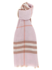 Burberry Giant Scarf — Oversized Check Wool, Pink