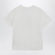Burberry White T-shirt with Knight Stamp