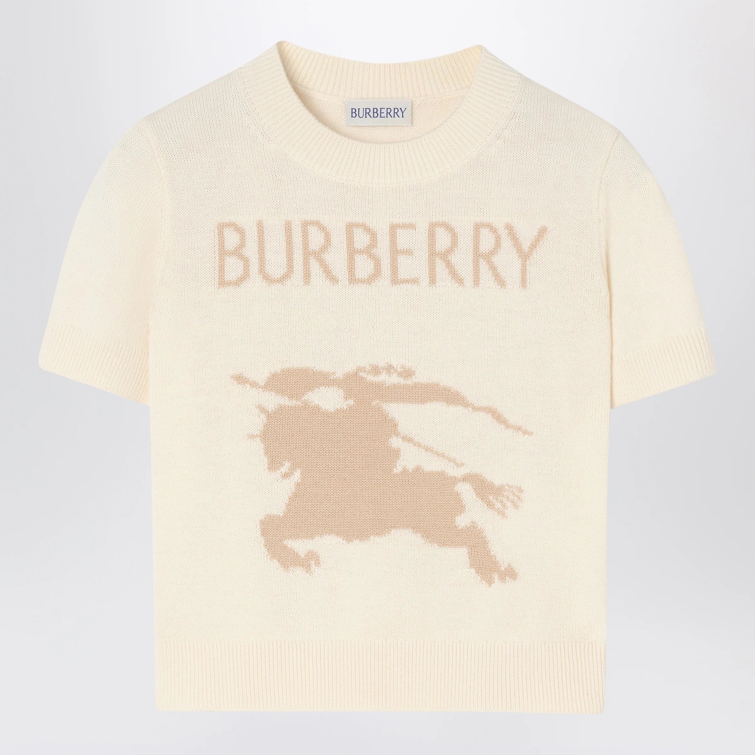 Burberry Ivory knit top with EKD logo