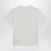 Burberry White cotton Check T-shirt with Knight Stamp