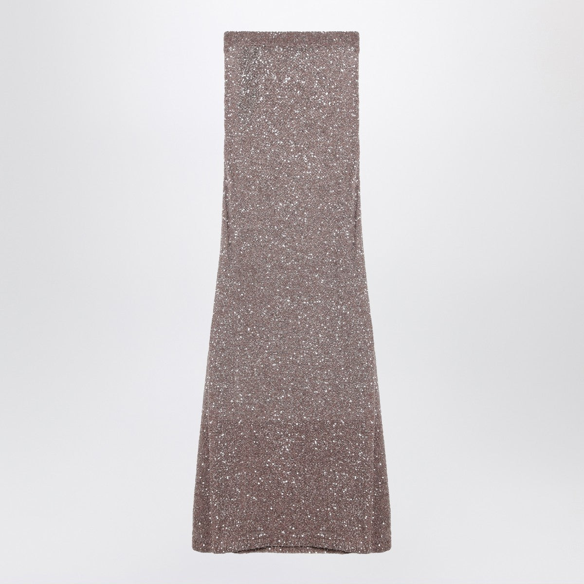 Balenciaga Light brown/silver maxi skirt with sequins