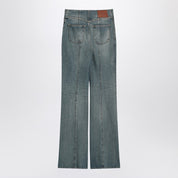 Alexander McQueen Flared jeans with turn-ups at the waist