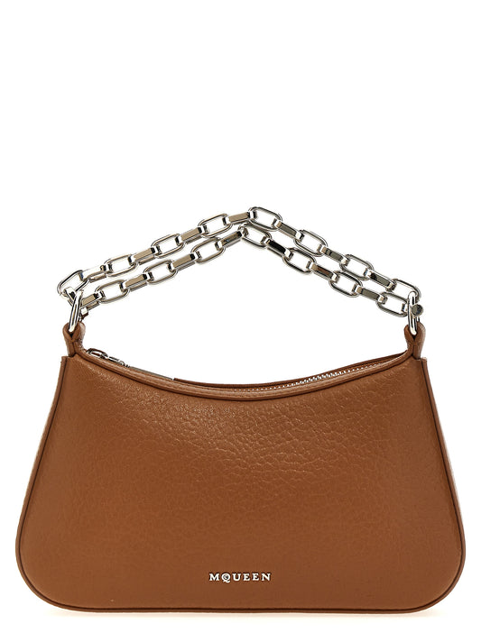 Alexander McQueen T-bar Mini Handbag — Brown Grainy Leather