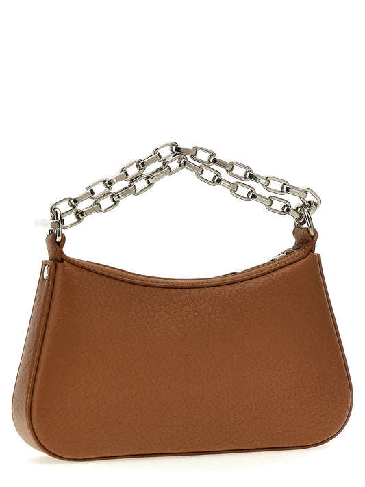 Alexander McQueen T-bar Mini Handbag — Brown Grainy Leather