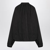 Chemisier en satin noir avec nœud Balenciaga