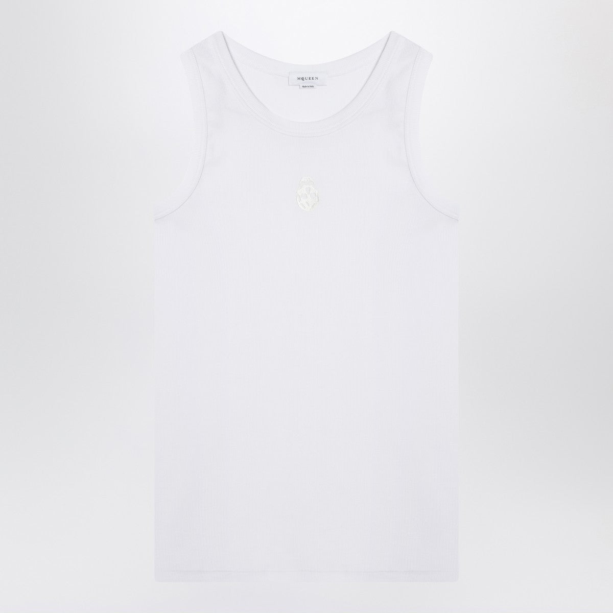 Alexander McQueen White cotton tank top
