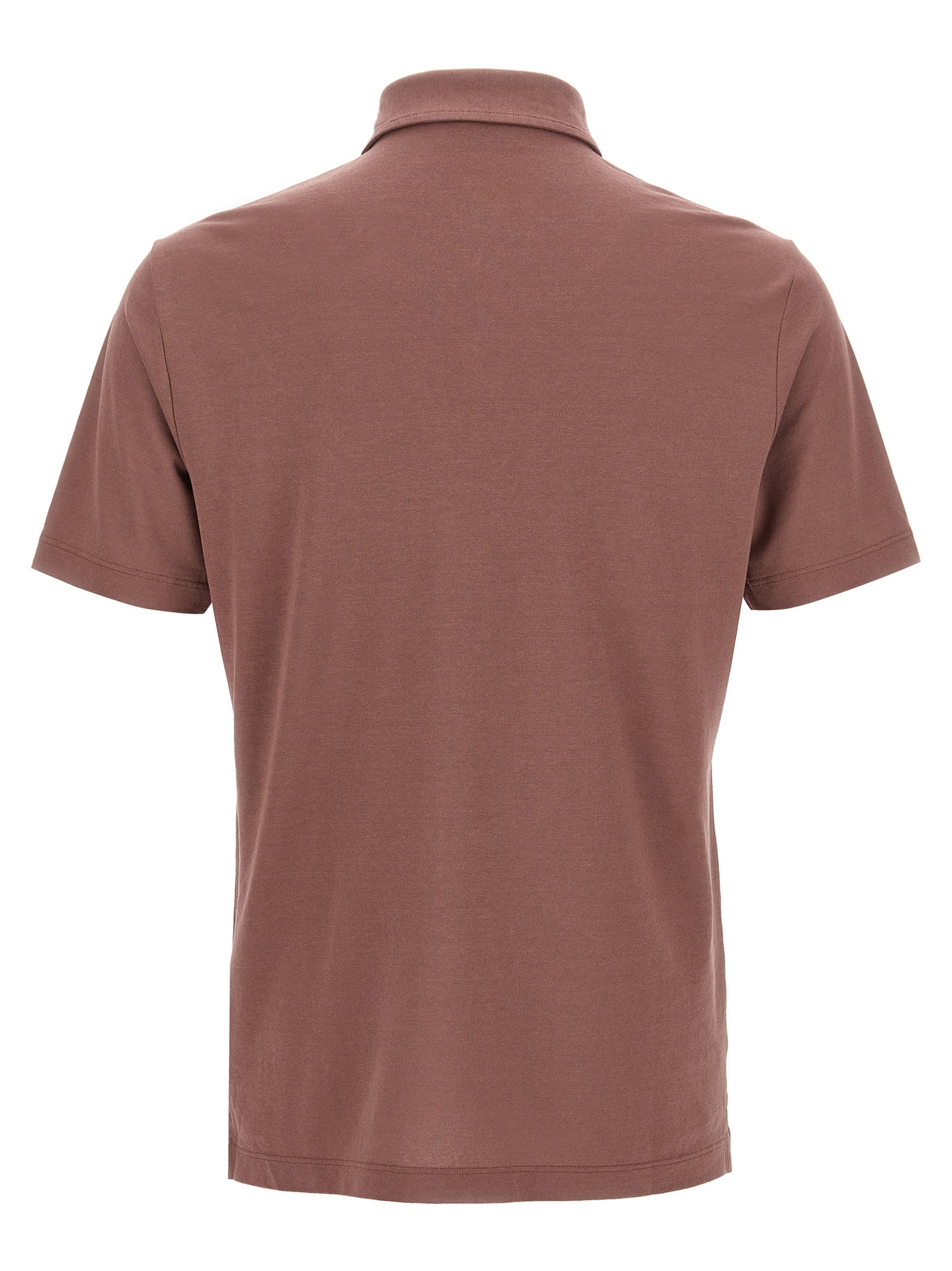 Zanone Ice Cotton Polo Shirt — Men's Brown Shirt