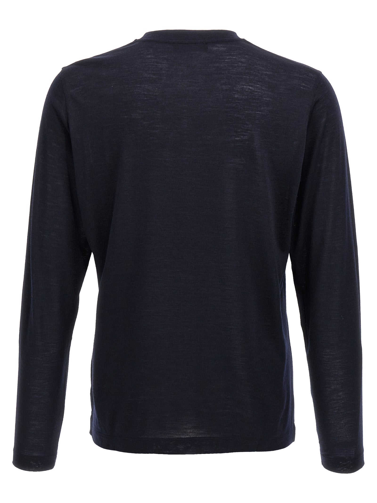 Zanone Light Wool T-shirt — Men's Slim Blue Topwear