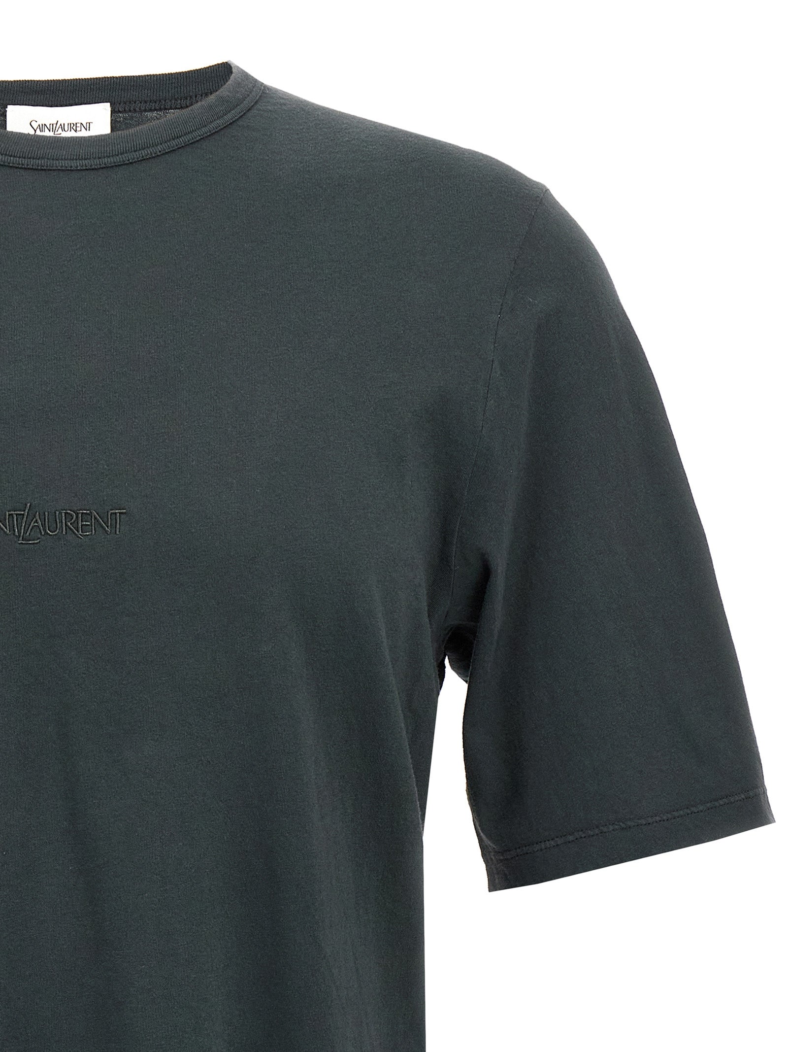 Saint Laurent Logo Embroidery T-shirt