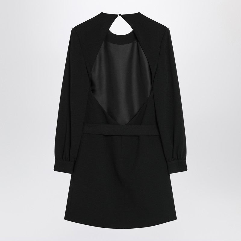 Saint Laurent Black mini dress with belt