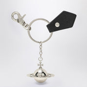 Vivienne Westwood 3D Orb black metal key ring