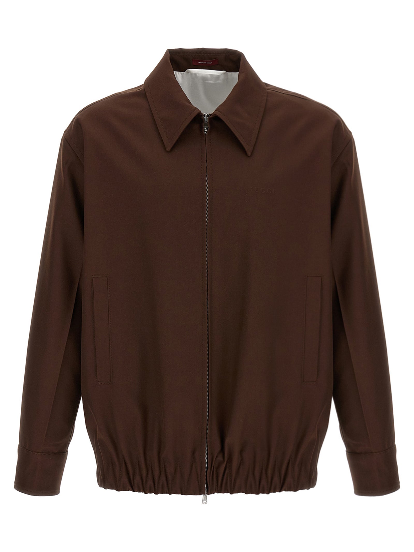 Gucci Twill Jacket for Men — Brown Wool Jacket