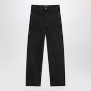 Jean coupe carotte noir Saint Laurent en denim de coton lavé