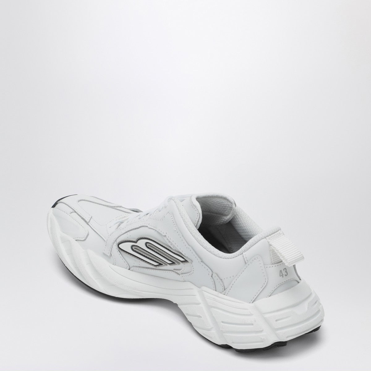 Balenciaga White Monday Shoe in leather and polyester