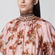 ZIMMERMANN Purple Aster puff-sleeve maxi dress