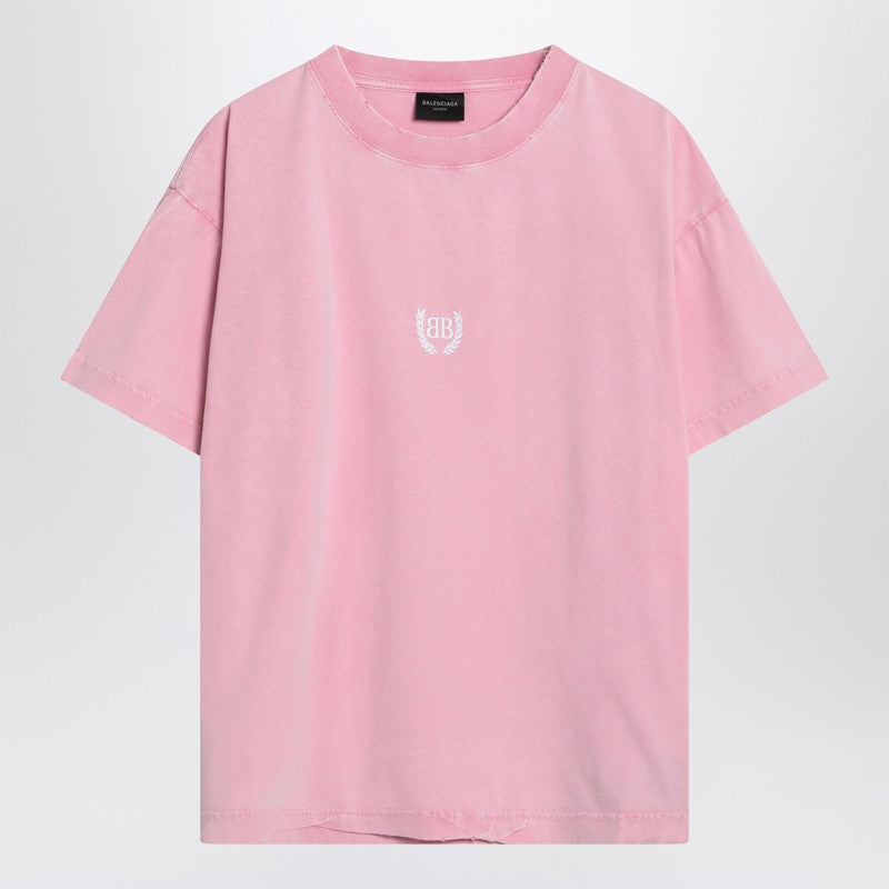 Balenciaga Laurel Classic pink boxy T-shirt