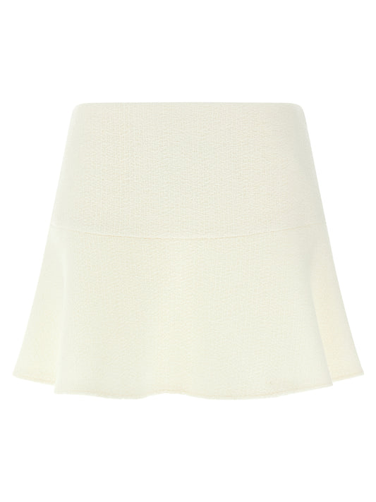 Gucci Bouclé Wool Skirt — White Mini Skirt (Womens)