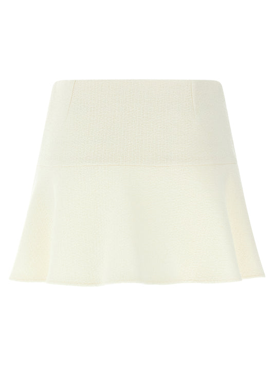 Gucci Bouclé Wool Skirt — White Mini Skirt (Womens)