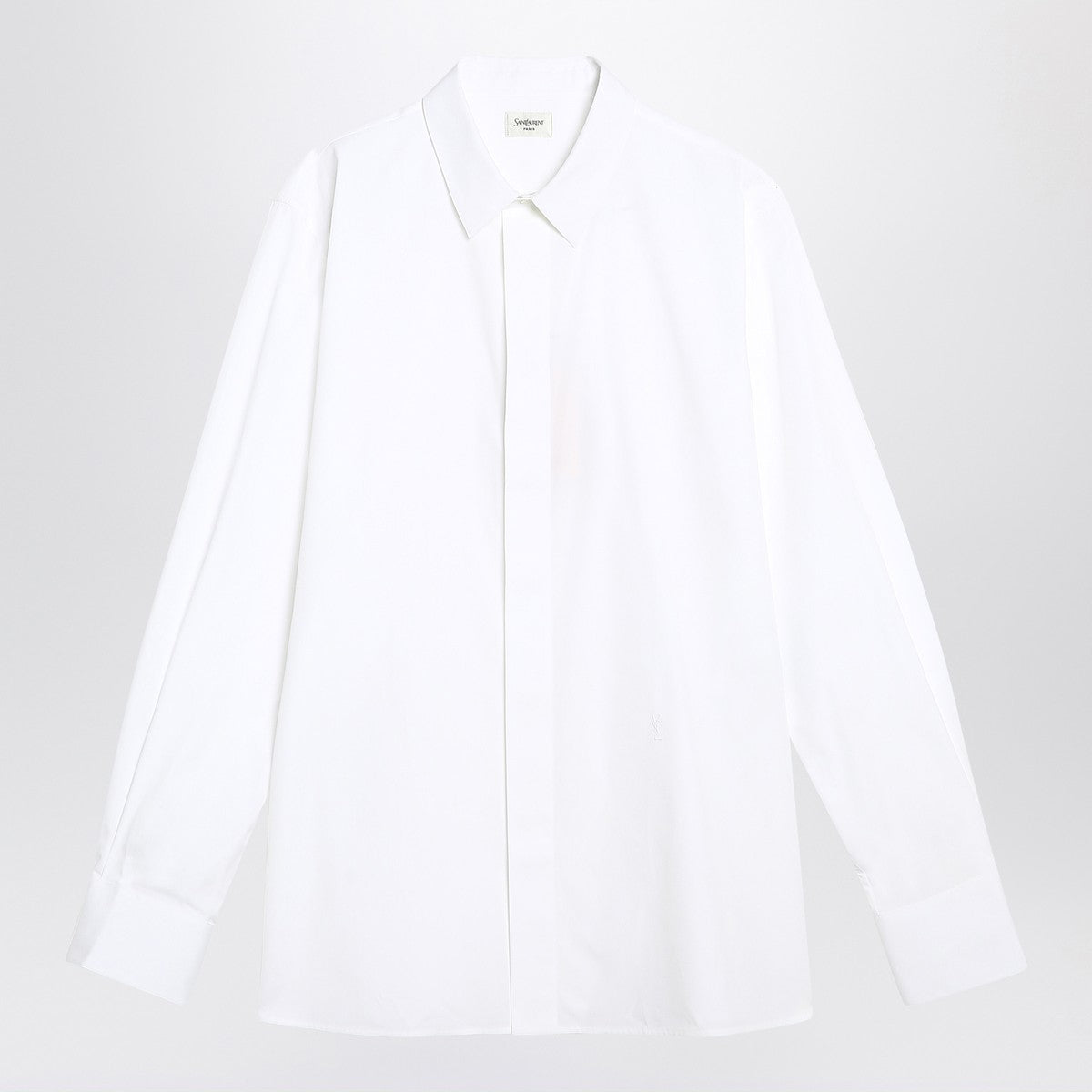 Camisa Saint Laurent Cassandre blanca de algodón