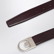 Saint Laurent Reversible belt in black and burgundy leather