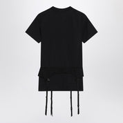 Balenciaga Black jersey stretch lingerie T-shirt