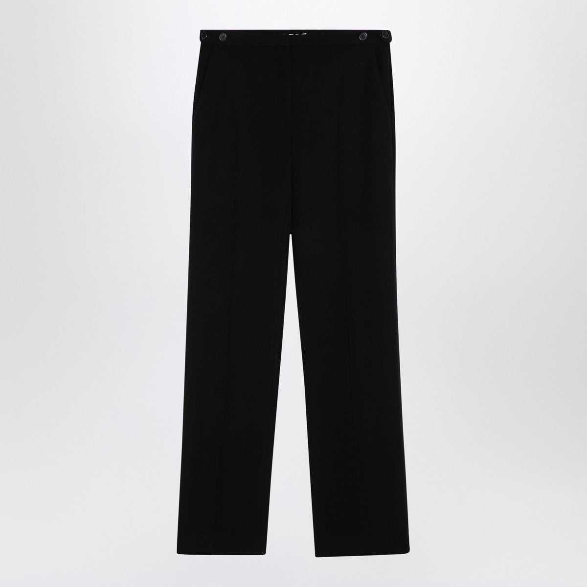 The Row Black wool trousers