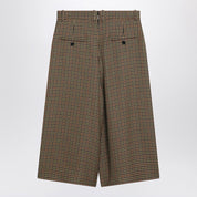 Jupe-culotte en laine à carreaux Saint Laurent